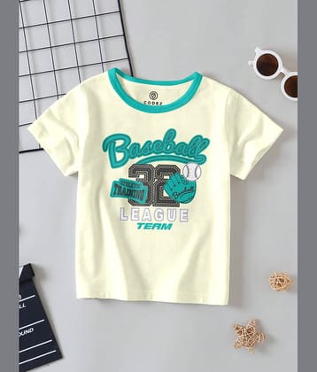 CODEZ Pack of 1 Boys Cotton Blend Polo T-Shirt ( Off White )