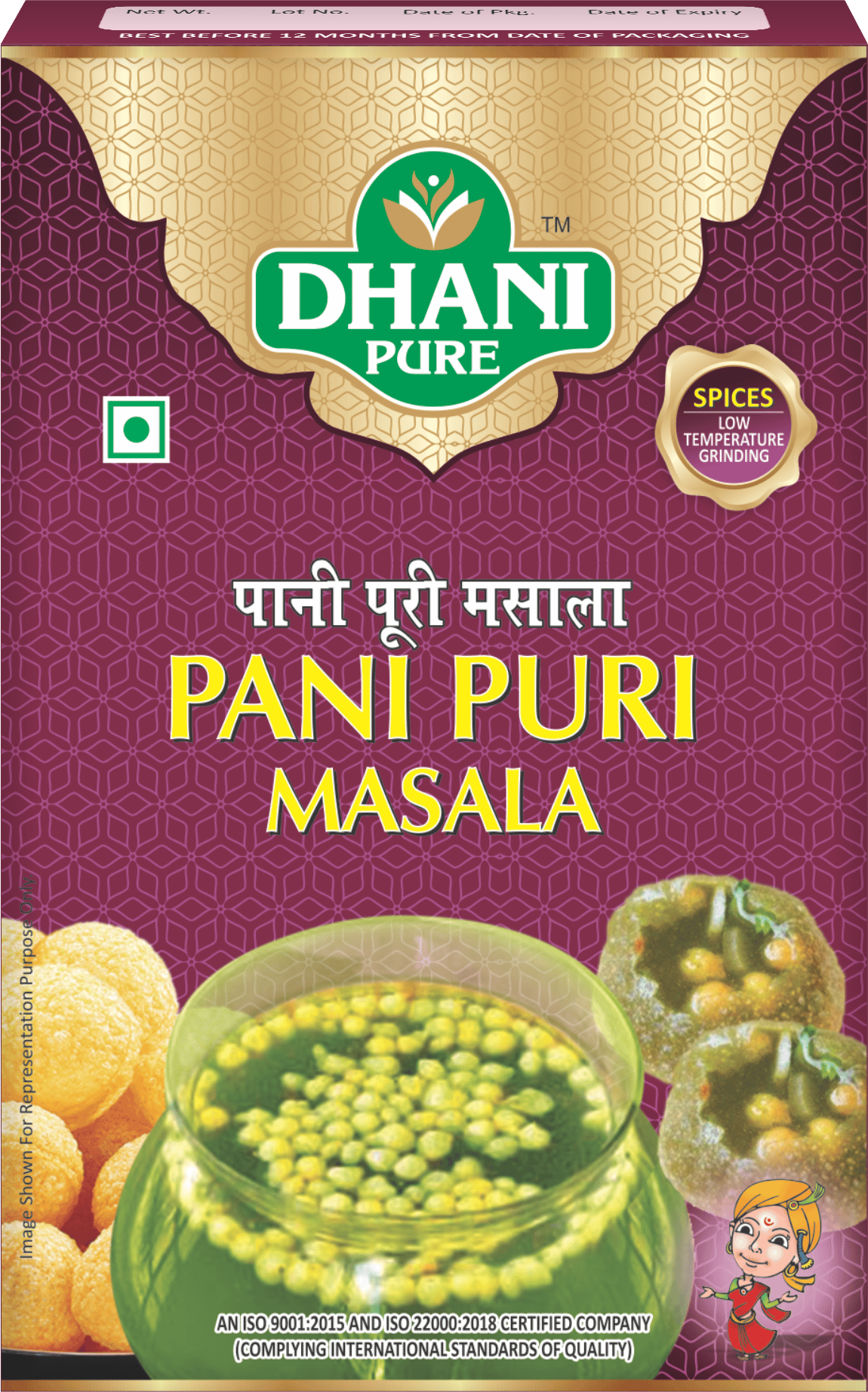 Dhani Pure Pani Puri Masala Box (MRP : RS. 10/- ONLY)