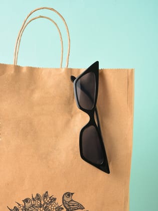 Black Lens Black Cateye Sunglasses-Sunglasses