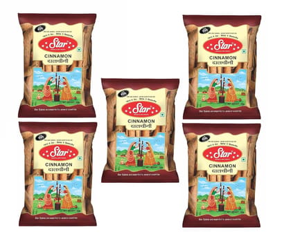 Star Spices Cinnamon Whole, 50 gm - Pack of 5