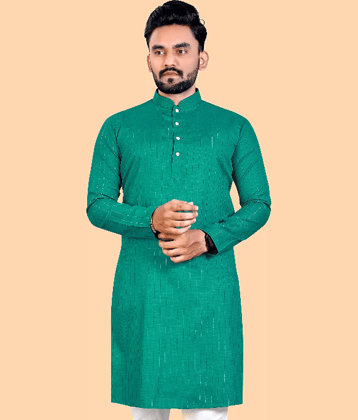 Balaji's - Grey Cotton Blend Men's Regular Kurta ( Pack of 1 )