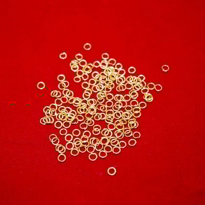 Golden Open Mouth Jump Rings (3 mm) , JMPR-011-Per Packet of 50 Gram (Approx 1300 Pcs) / 3 MM