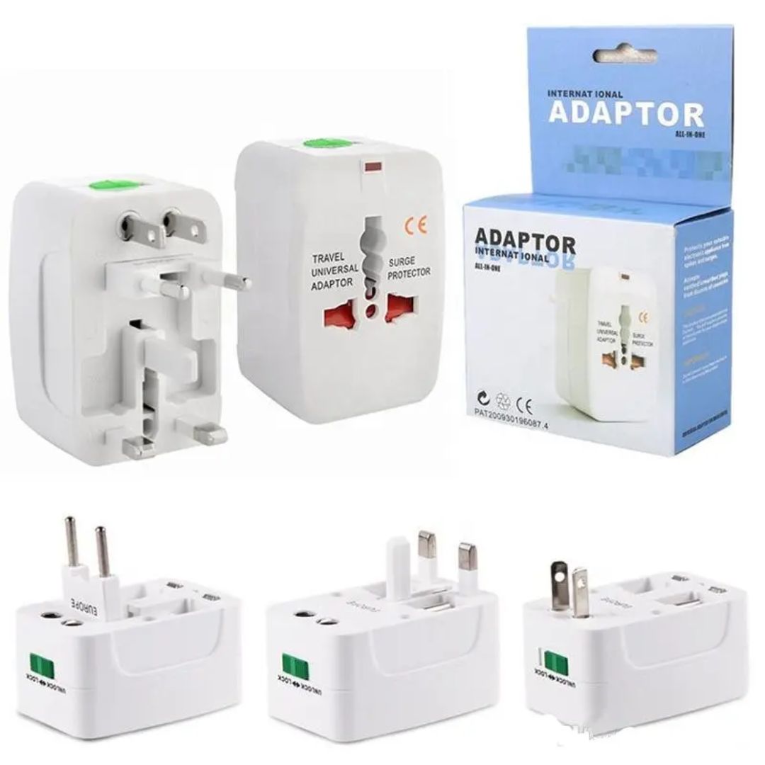 2 USB Universal Travel Adapter Plug | International Travel Adapter | All in One Portable Travel