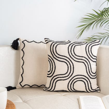 Harmony Swirl Cushion Cover - Set Of Two-16"x16"
