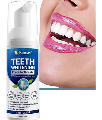 KURAIY Teeth Whitening Oral Hygiene Breath Toothpaste Foam 60ML