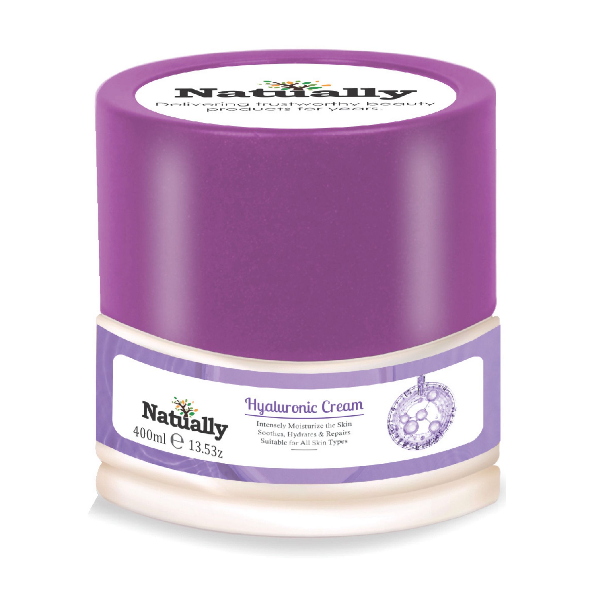 Natually Hyaluronic Cream | Intensely Moisturize The Skin Soothes Hydrates & Repairs | 350g