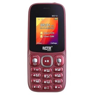 MTR M318 (Dual SIM, 1.77 Inch Display, 1100mAh Battery, Maroon)