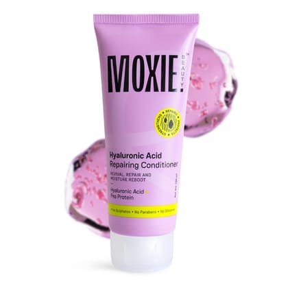 Moxie Beauty Hyaluronic Acid Repair Conditioner | Deep Hydration | Strengthens & Smooths | Frizz Control & Damage Repair | Lightweight & Silicone-Free | 120ml Moxie Beauty Hyaluronic Acid Repair Conditioner | Deep Hydration | Strengthens & Smooths | Friz