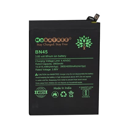 Mobatree Original Mobile Battery for Redmi Note 5 PRO, Mi Note 5 Pro -BN45, 3900mAh (6 months Guarantee)