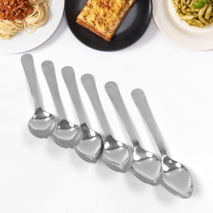 Big Dinner Spoons, 6 Pieces stainless Steel Table Spoon | Assorted Colour