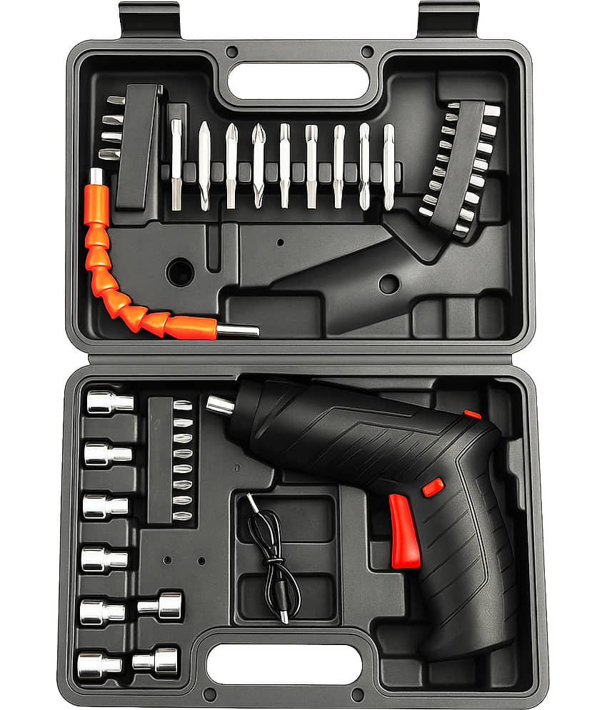Powerful Electric screwdriver kit with rechargeable Battery 46 Piece Toolkit