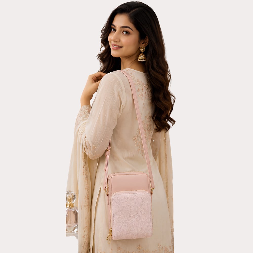 LavishLily Lavender Chain Sling Bag for Women