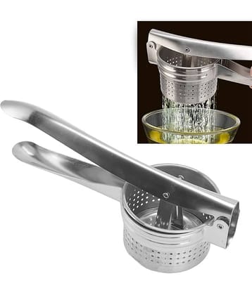 VillWin Silver Stainless Steel Potato Ricer for Fruits and Potato Squeezer ( Set of 1 )