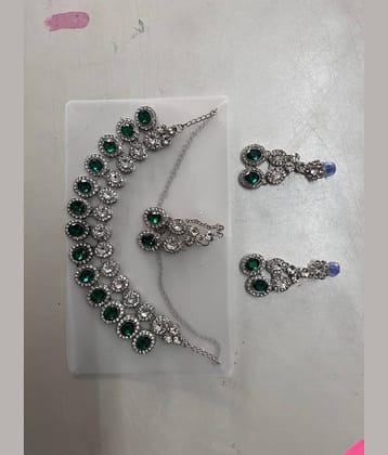 EVYAVAN ENTERPRISE Green Alloy Necklace Set ( Pack of 1 )