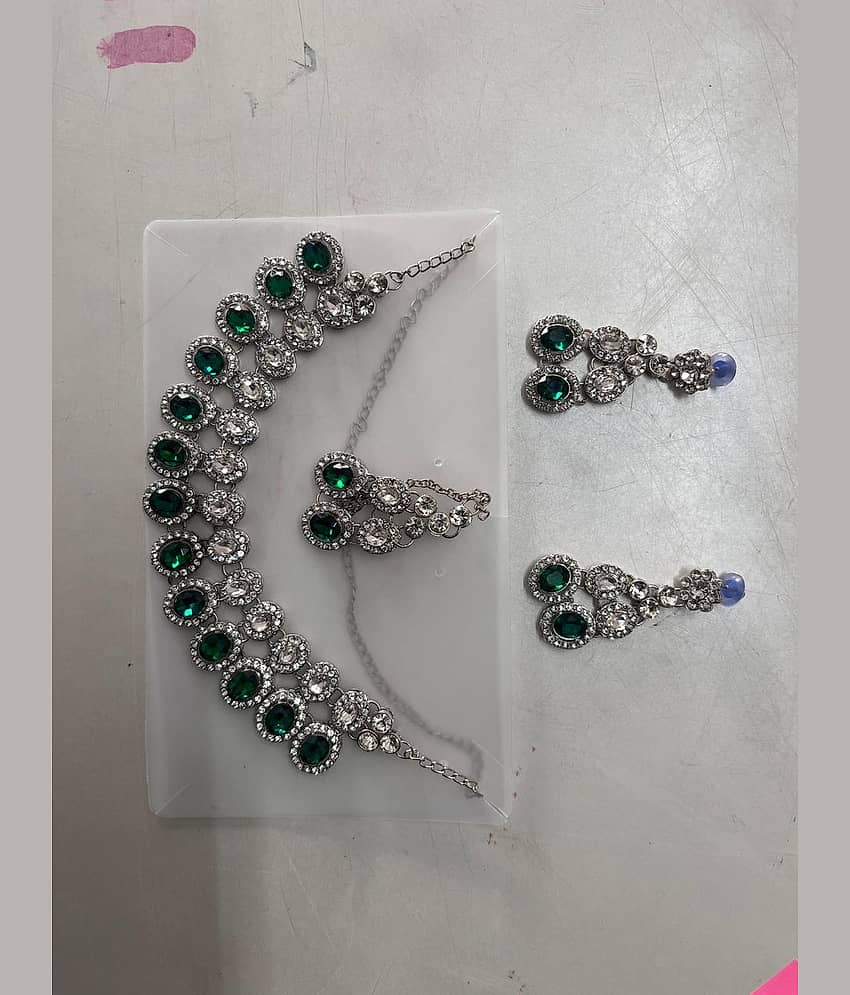 EVYAVAN ENTERPRISE Green Alloy Necklace Set ( Pack of 1 )
