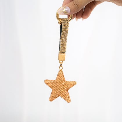 Crystal Star Keychain-Peach