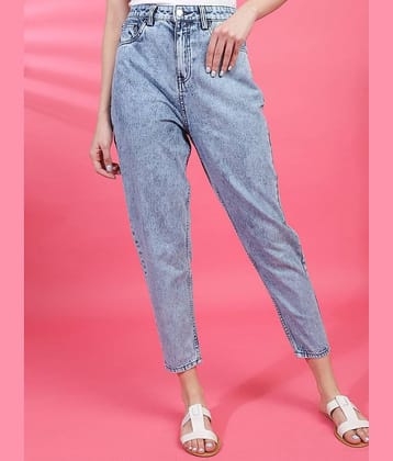 Freehand - Light Blue Cotton Mom Fit Women's Jeans ( Pack of 1 )