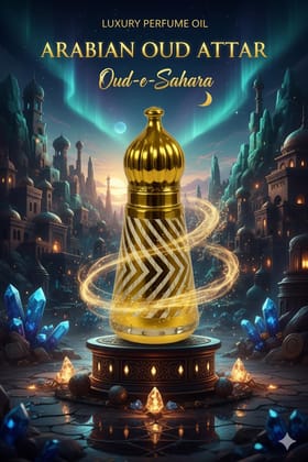 Arabian Oud Attar (12ml) | Long Lasting Arabic Oudh Attar for Men & Women | Alcohol-Free Luxury Fabric Use Attar by LinBerlin