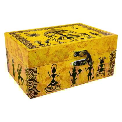 Warli Painting on MDF Box DIY Kit by Penkraft