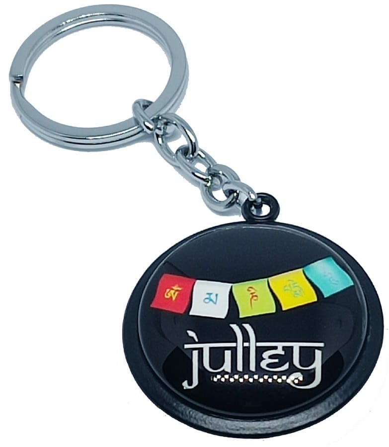 KD COLLECTIONS Tibet Julley Ladakh Om Mani Padme Hum Keychain – Multicolor – Pack of 1 Keychain
