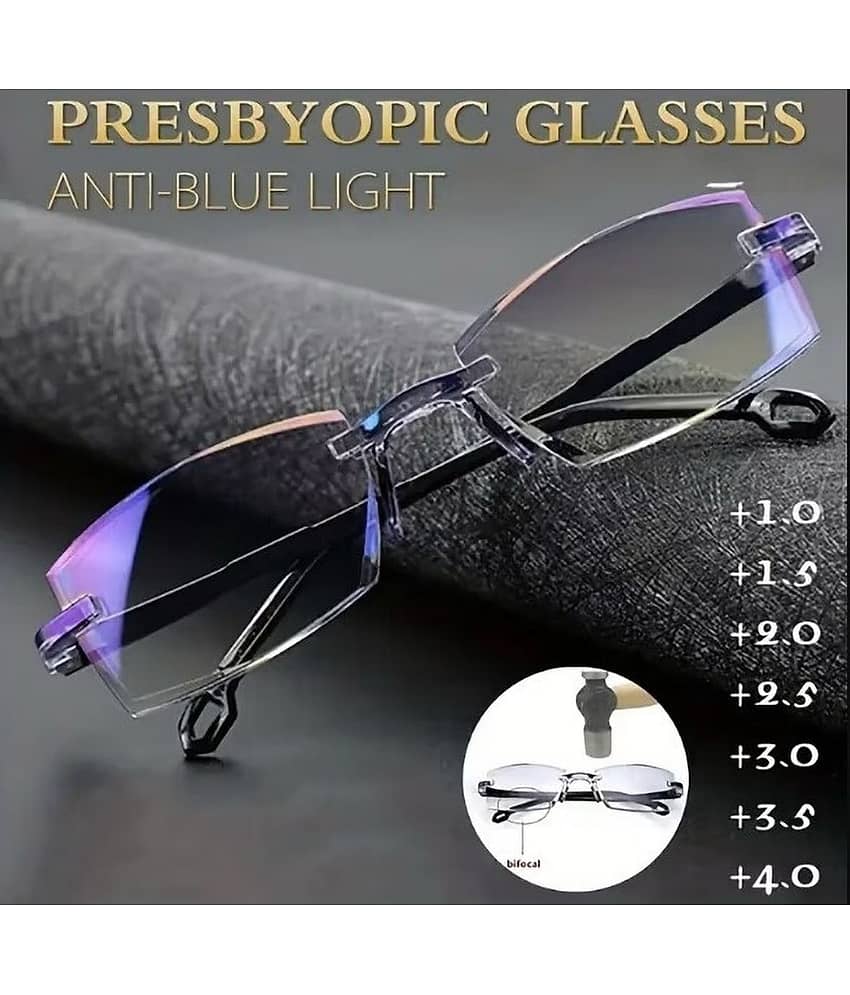 Hexxa Rectangle Rimless Reading Glasses