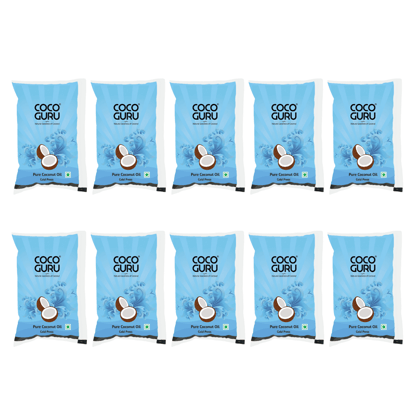 Cocoguru Cold Pressed Coconut Oil - Pouch 1 Litre (Pack of 10) Cocoguru Cold Pressed Coconut Oil - Pouch 1 Litre (Pack of 10)