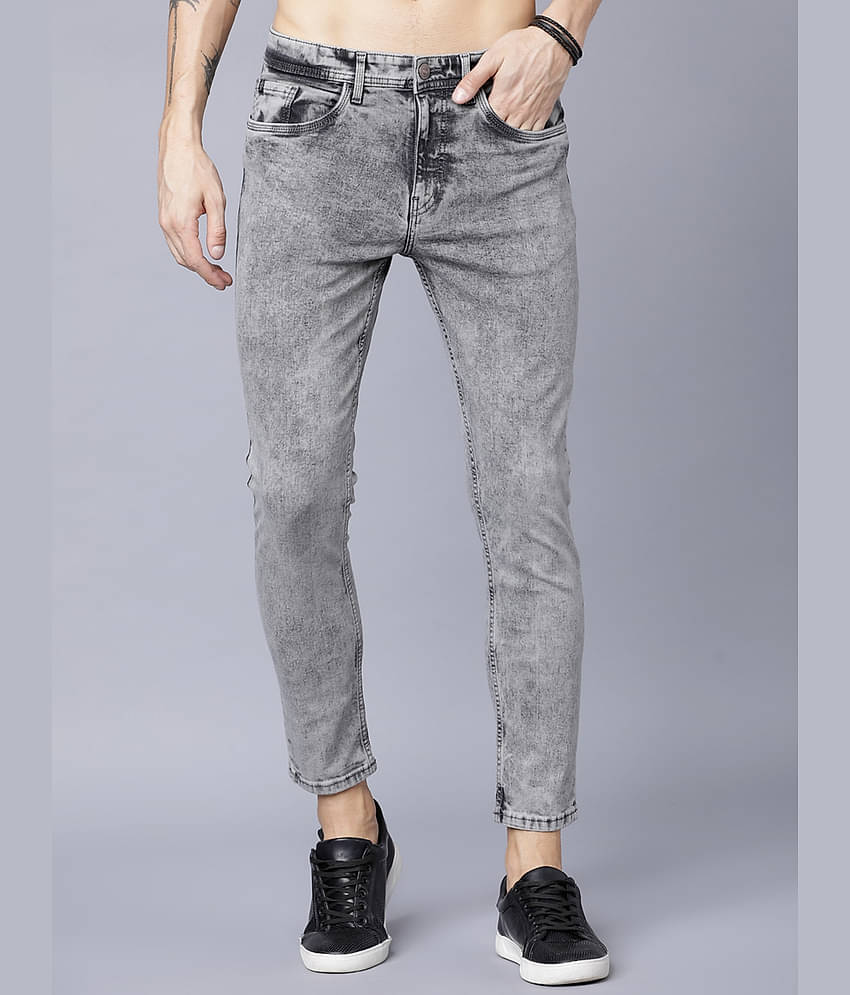 Locomotive Slim Fit Washed Men's Jeans - Grey ( Pack of 1 )