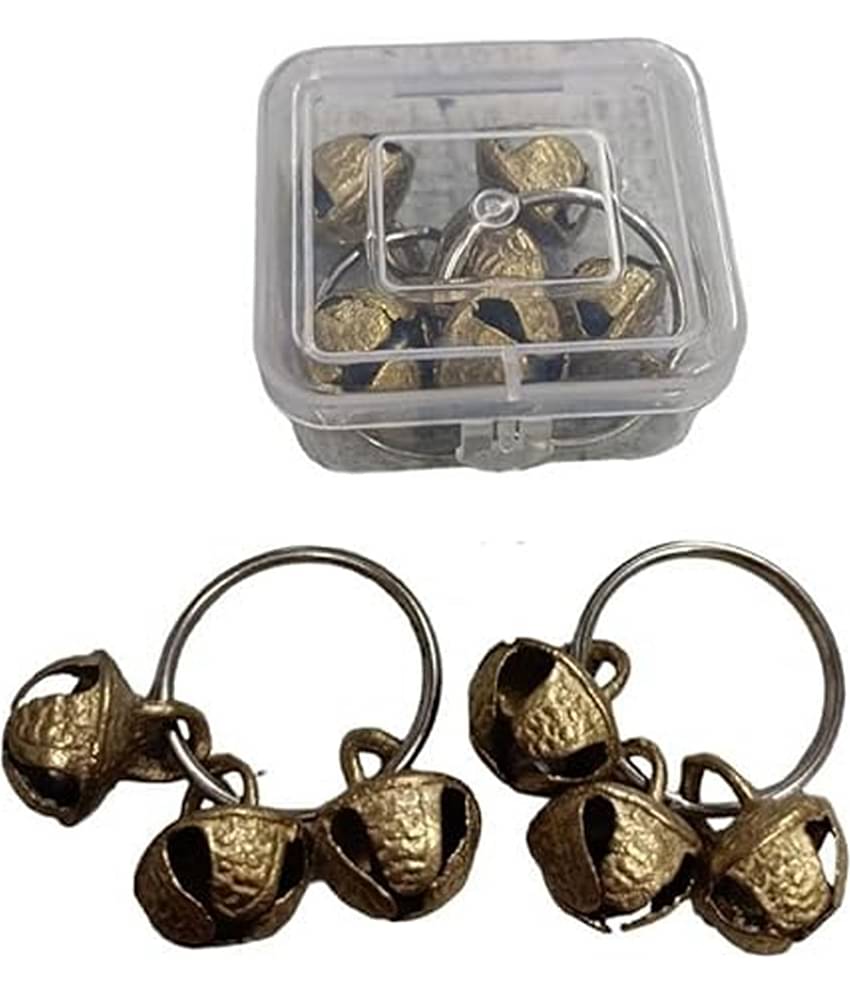 THRIFTKART finger Ghungroo Kadi Bells for Kirtan (2 Pair , 6 bells)