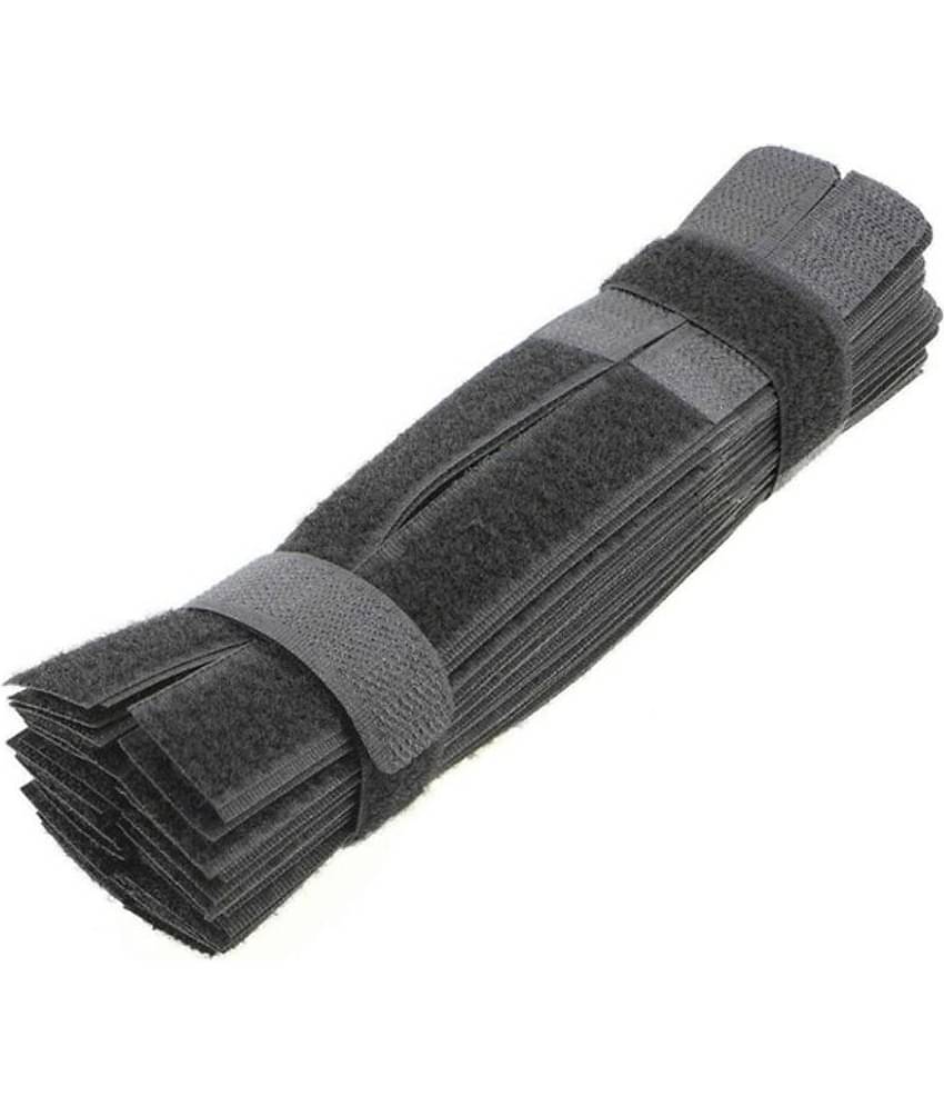 iDreamÂ®  12 pcs Multipurpose Reusable Cable Ties Wire Organizer Curtain Marker Straps Belts Holders-Grey