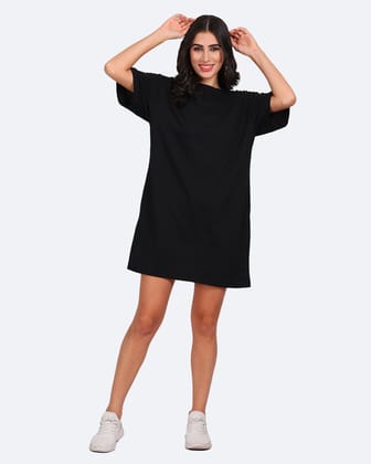 Women Black Oversized Dress - S