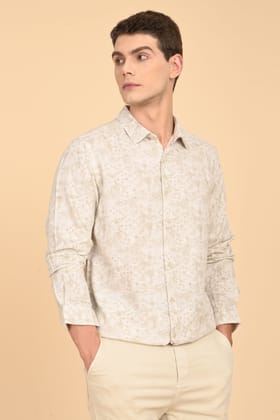Jennifer - Soft Cotton Printed Shirt - Green-S-38 / GREEN