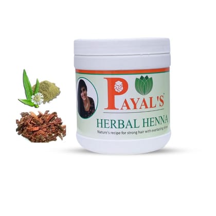 Payal's Herbal Henna Powder for Hair Colour | Natural Mehandi for burgundy colour Hair Coverage | Chemical-Free, Ammonia-Free Hair Dye | For Men & Women | 500g Payal's Herbal Henna Powder for Hair Colour | Natural Mehandi for burgundy colour Hair Coverag