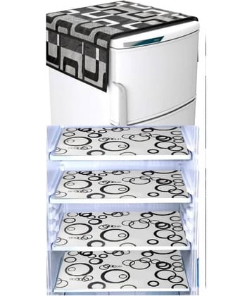 Revexo - PVC Multicolor Fridge Mats ( Pack of 5 )