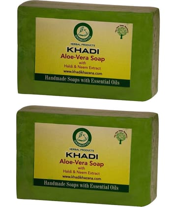 Khadi Herbal Aloe-Vera Soap 125 gm Pack of 2