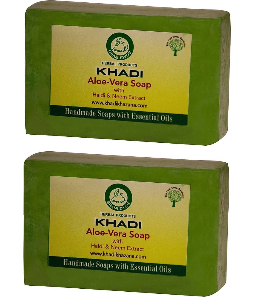 Khadi Herbal Aloe-Vera Soap 125 gm Pack of 2