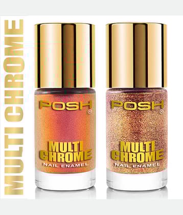 Posh Nail Polish Multi Metallic Pack of 2 18 mL