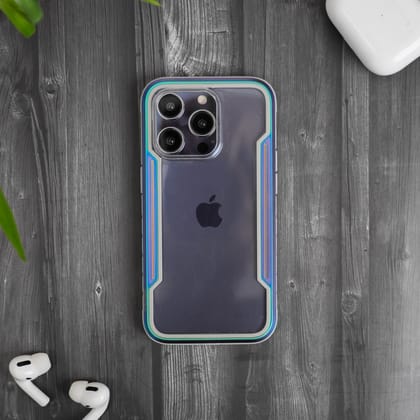 iPhone 14 / Pro / Max / Plus Case - Iridescent Defence Shield Metal Cover | Military Grade Protection-iPhone 14 Plus