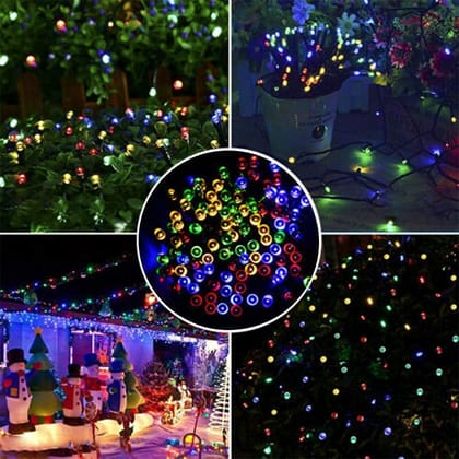 LED Solar String Lights, 72ft 200 LED Outdoor String Lights, Waterproof Fairy Lights 8 Modes Twinkle Lights for Garden, Patio, Lawn, Party, Christmas Decoration (Multicolor)_assorted colour
