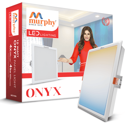 Murphy 10W Trimless 3 Color Changing Square Recess Panel Light-CW+WW+NW / Pack of 1