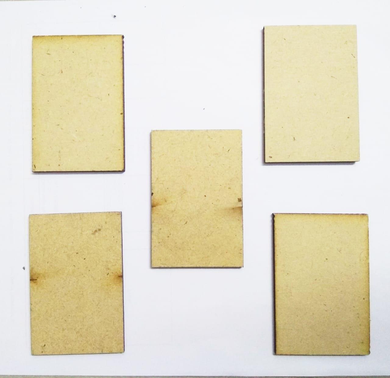 MDF Rectangle Magnet / Pendant / Tag Base - 5 pcs  ( Without Hole)