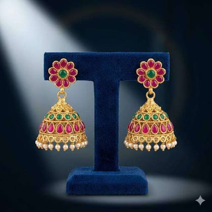 Golden jhumka 2 pair