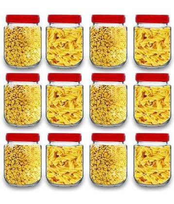 CROCO JAR - Red Glass Food Container (Set of 12)