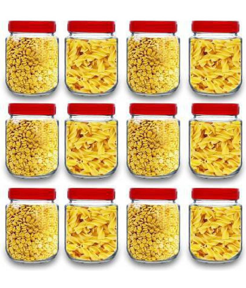 CROCO JAR - Red Glass Food Container (Set of 12)