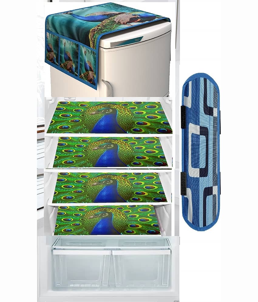 Revexo PVC Birds Fridge Mat & Cover ( 40 32 ) Pack of 6 - Multicolor