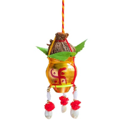 MAYAPURI Traditional Hanging Mangal Kalash/Mangal Ghat for Decoration/Mangol Ghat (Pack of 5)