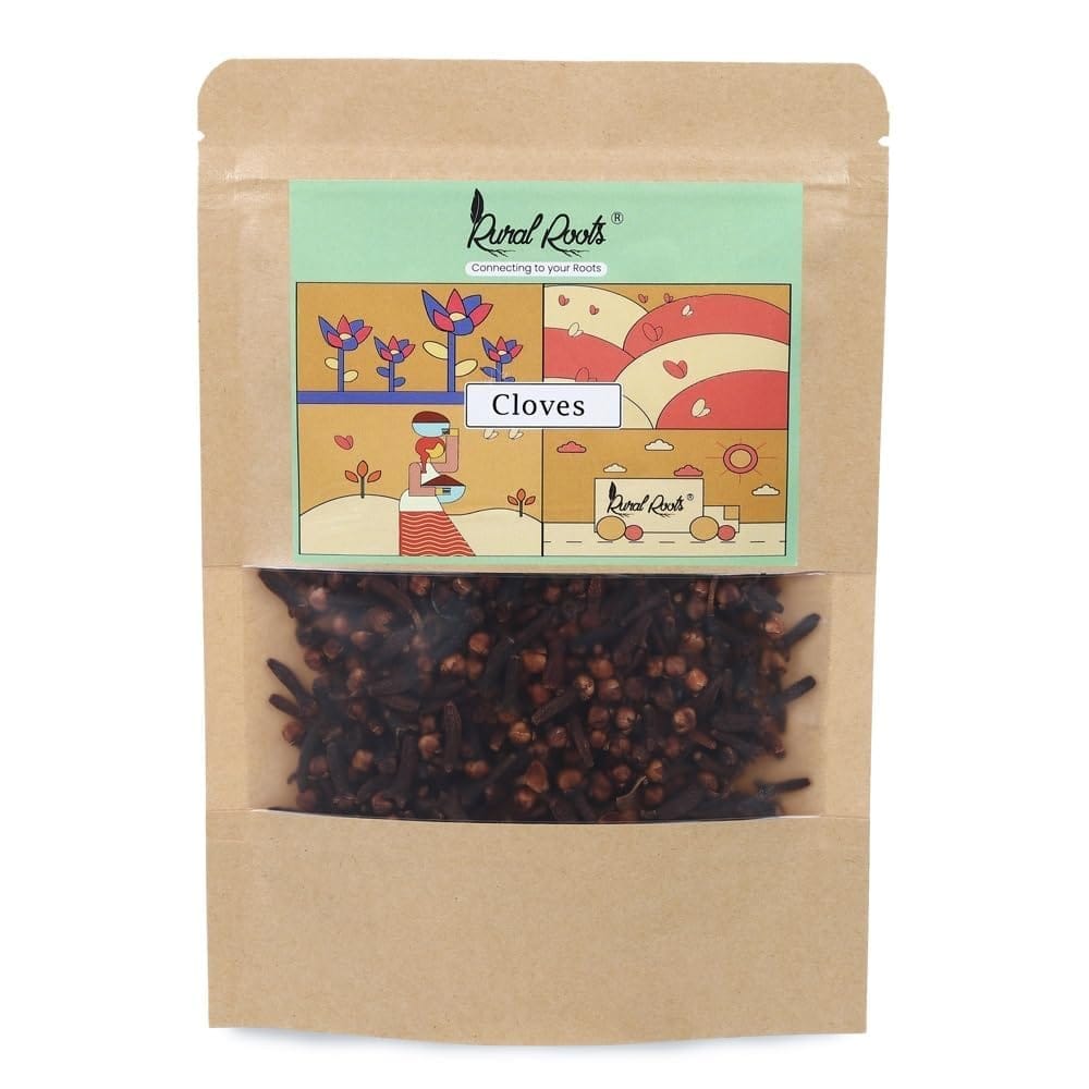Rural Roots Cloves (Laung) - 50g | Whole Spices | Aromatic & Flavorful | Natural & Fresh | Perfect for Cooking & Remedies