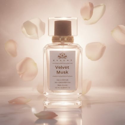 Essent Perfumes Velvet Musk Eau de Parfum (EDP) – Velvet Musk Sweet Powdery Long Lasting Perfume – Unisex Fragrance