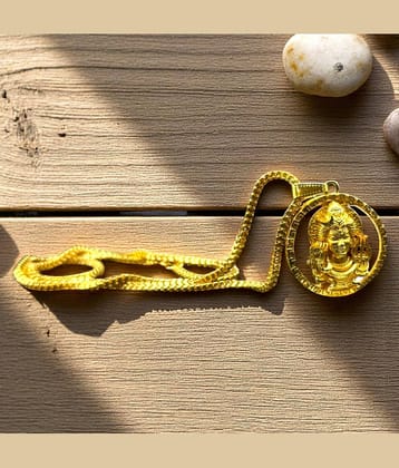 Charms Gold Religious Pendant With Chain ( Pack of 1 )