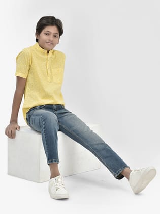 Floral Print Yellow Kurta-5-6Y / Yellow