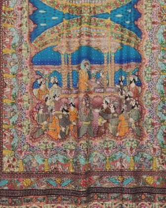 Pure Pashmina Darbar Shawl – Handcrafted Kashmiri Royal Wrap for Gifting & Wedding Elegance | Heritage Design Inc